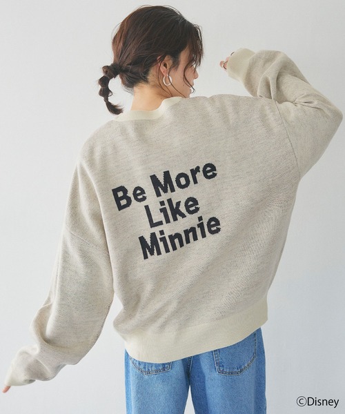 Disney（ディズニー）の「【Disney/ディズニー】Minnie Mouse/ミニーマウスジャガードニットプルオーバー（ニット/セーター・レディース・ブラック/アイボリー・LL/M/L）」の5枚目の写真