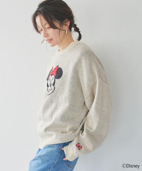 Disney（ディズニー）の「【Disney/ディズニー】Minnie Mouse/ミニーマウスジャガードニットプルオーバー（ニット/セーター・レディース・ブラック/アイボリー・LL/M/L）」の10枚目の写真