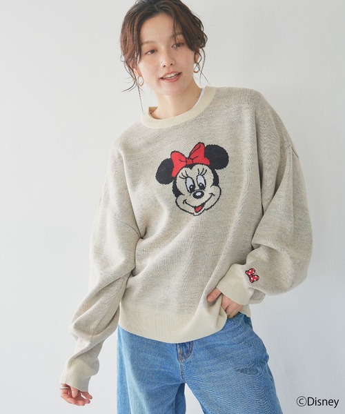 Disney（ディズニー）の「【Disney/ディズニー】Minnie Mouse/ミニーマウスジャガードニットプルオーバー（ニット/セーター・レディース・ブラック/アイボリー・LL/M/L）」の11枚目の写真