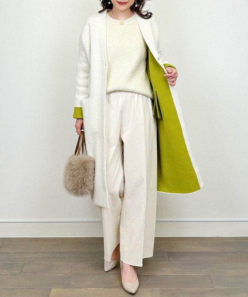 Lo-Fi(ローファイ)の「ストレッチコーデュロイイージーパンツ(その他パンツ・レディース・ブルー/アイボリー・M)」の10枚目の写真