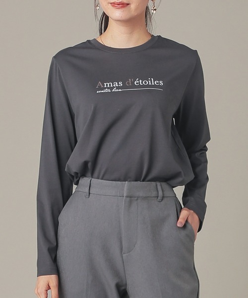 GLACIER lusso（グラシアルッソ）の「ロゴプリントＴシャツ（Tシャツ/カットソー・レディース・ブルー/ライトグレー/スミクロ/アイボリー・S/LL/L/M）」の3枚目の写真