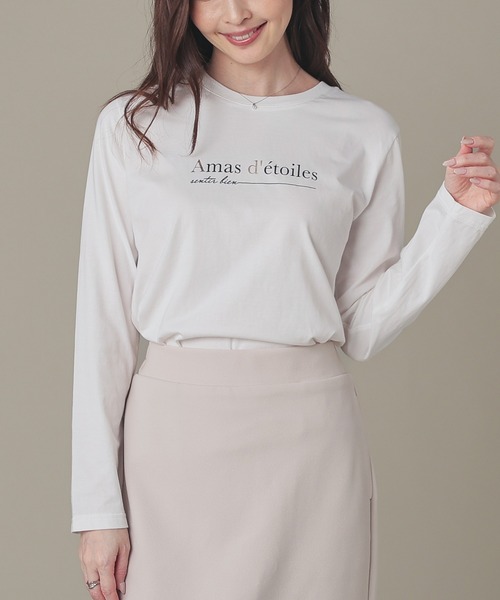 GLACIER lusso（グラシアルッソ）の「ロゴプリントＴシャツ（Tシャツ/カットソー・レディース・ブルー/ライトグレー/スミクロ/アイボリー・S/LL/L/M）」の2枚目の写真