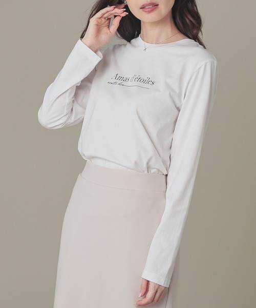 GLACIER lusso（グラシアルッソ）の「ロゴプリントＴシャツ（Tシャツ/カットソー・レディース・ブルー/ライトグレー/スミクロ/アイボリー・S/LL/L/M）」の13枚目の写真