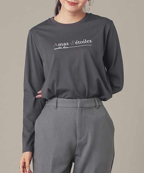 GLACIER lusso（グラシアルッソ）の「ロゴプリントＴシャツ（Tシャツ/カットソー・レディース・ブルー/ライトグレー/スミクロ/アイボリー・S/LL/L/M）」の18枚目の写真