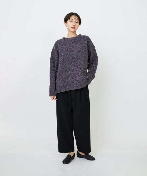 LOISIR（ロワズィール）の「エコダブルクロスクロップドパンツ（その他パンツ・レディース・ブラック・36/38/40）」の3枚目の写真