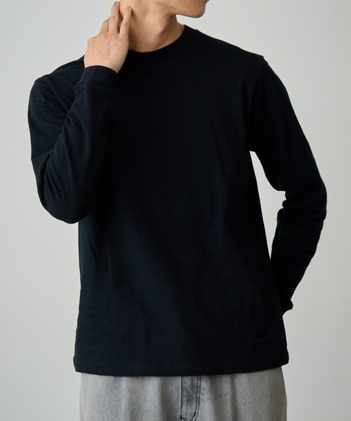 LIFEMAX(ライフマックス)の「【LIFEMAX】スラブ長袖Tシャツ ロンT MS1168(Tシャツ/カットソー・メンズ・ネイビー/ブラック/オフホワイト・S/M/L/XL)」の1枚目の写真