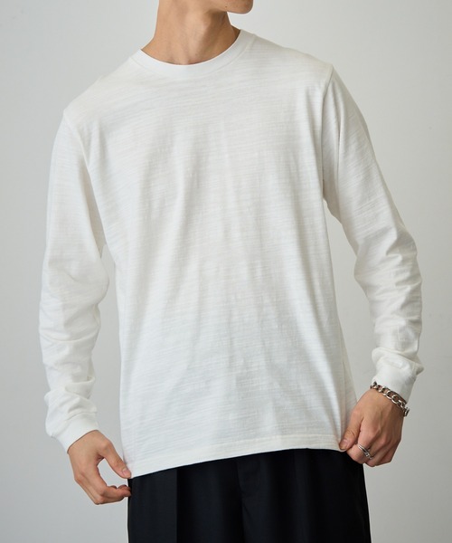 LIFEMAX(ライフマックス)の「【LIFEMAX】スラブ長袖Tシャツ ロンT MS1168(Tシャツ/カットソー・メンズ・ネイビー/ブラック/オフホワイト・S/M/L/XL)」の9枚目の写真