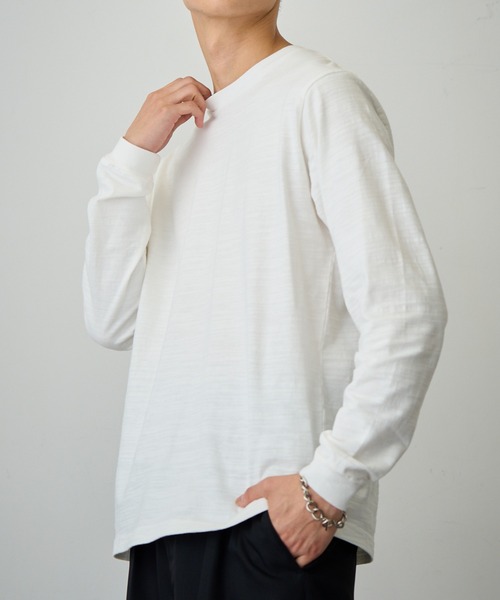 LIFEMAX(ライフマックス)の「【LIFEMAX】スラブ長袖Tシャツ ロンT MS1168(Tシャツ/カットソー・メンズ・ネイビー/ブラック/オフホワイト・S/M/L/XL)」の12枚目の写真