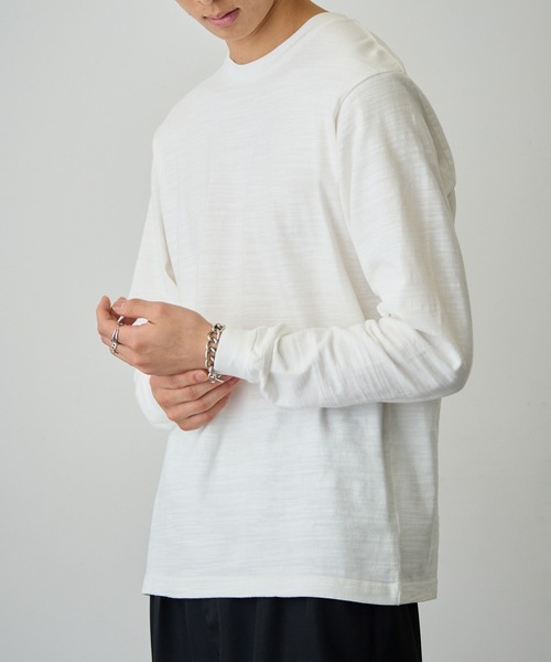 LIFEMAX(ライフマックス)の「【LIFEMAX】スラブ長袖Tシャツ ロンT MS1168(Tシャツ/カットソー・メンズ・ネイビー/ブラック/オフホワイト・S/M/L/XL)」の10枚目の写真