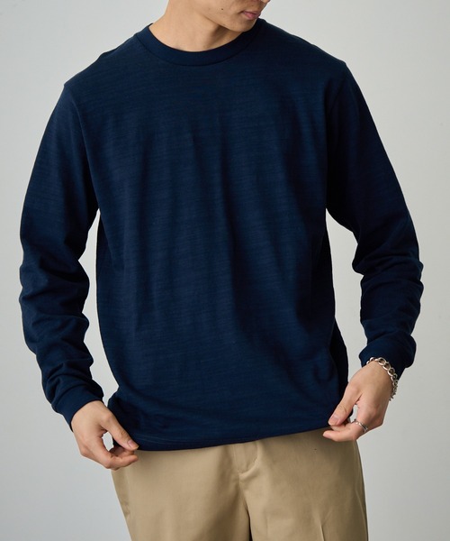 LIFEMAX(ライフマックス)の「【LIFEMAX】スラブ長袖Tシャツ ロンT MS1168(Tシャツ/カットソー・メンズ・ネイビー/ブラック/オフホワイト・S/M/L/XL)」の18枚目の写真