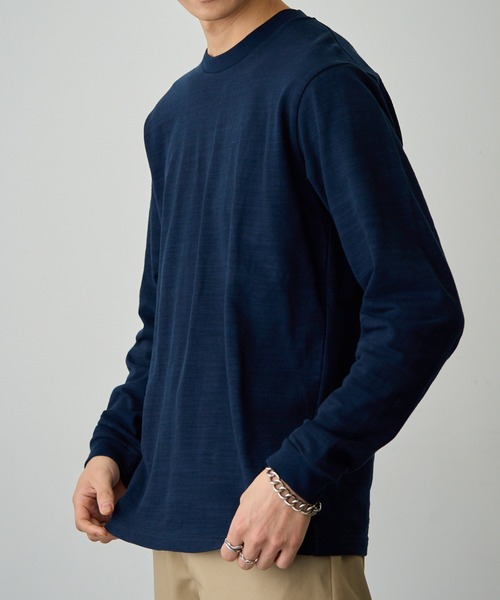 LIFEMAX(ライフマックス)の「【LIFEMAX】スラブ長袖Tシャツ ロンT MS1168(Tシャツ/カットソー・メンズ・ネイビー/ブラック/オフホワイト・S/M/L/XL)」の19枚目の写真