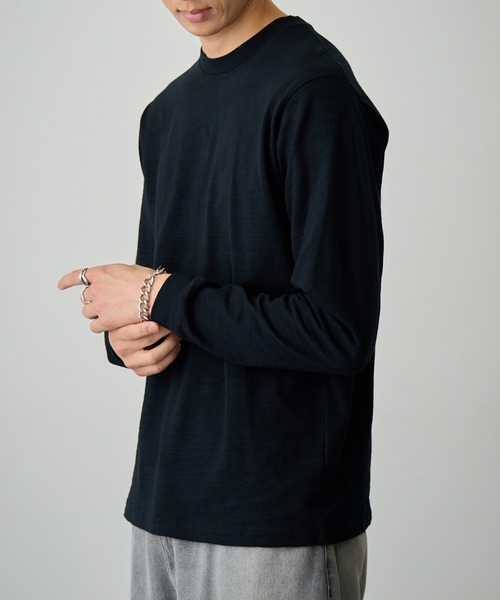 LIFEMAX(ライフマックス)の「【LIFEMAX】スラブ長袖Tシャツ ロンT MS1168(Tシャツ/カットソー・メンズ・ネイビー/ブラック/オフホワイト・S/M/L/XL)」の5枚目の写真