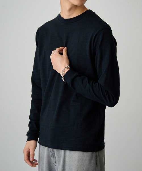 LIFEMAX(ライフマックス)の「【LIFEMAX】スラブ長袖Tシャツ ロンT MS1168(Tシャツ/カットソー・メンズ・ネイビー/ブラック/オフホワイト・S/M/L/XL)」の6枚目の写真