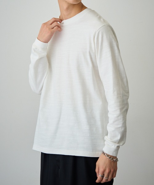 LIFEMAX(ライフマックス)の「【LIFEMAX】スラブ長袖Tシャツ ロンT MS1168(Tシャツ/カットソー・メンズ・ネイビー/ブラック/オフホワイト・S/M/L/XL)」の11枚目の写真