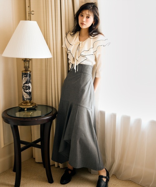 AND COUTURE（アンドクチュール）の「インナーミニマーメイドスカート（スカート・レディース・ブラック/ブラック系その他/ブラウン系その他・MEDIUM/SMALL）」の4枚目の写真