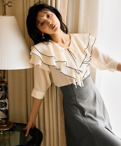 AND COUTURE（アンドクチュール）の「インナーミニマーメイドスカート（スカート・レディース・ブラック/ブラック系その他/ブラウン系その他・MEDIUM/SMALL）」の5枚目の写真