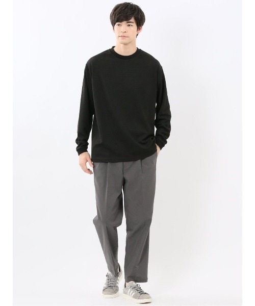 m.f.editorial(エムエフエディトリアル)の「【ストレッチ スエット】m.f.エディトリアル メンズ ワッフル クルー長袖 プルオーバー(スウェット・メンズ・ブラック/ダークウッド/ベージュ/ホワイト・LARGE/X-LARGE/MEDIUM)」の10枚目の写真