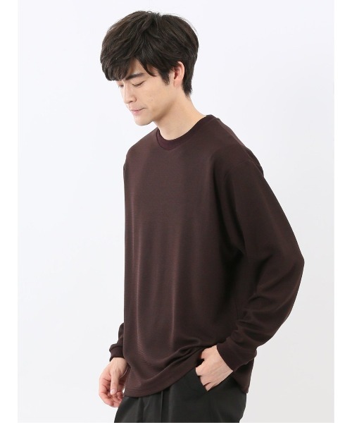 m.f.editorial(エムエフエディトリアル)の「【ストレッチ スエット】m.f.エディトリアル メンズ ワッフル クルー長袖 プルオーバー(スウェット・メンズ・ブラック/ダークウッド/ベージュ/ホワイト・LARGE/X-LARGE/MEDIUM)」の17枚目の写真