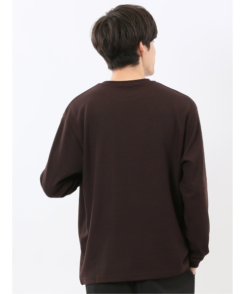m.f.editorial(エムエフエディトリアル)の「【ストレッチ スエット】m.f.エディトリアル メンズ ワッフル クルー長袖 プルオーバー(スウェット・メンズ・ブラック/ダークウッド/ベージュ/ホワイト・LARGE/X-LARGE/MEDIUM)」の18枚目の写真