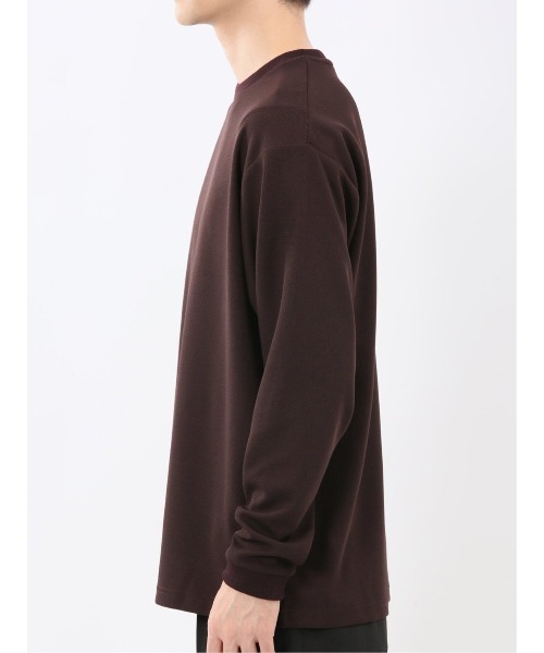 m.f.editorial(エムエフエディトリアル)の「【ストレッチ スエット】m.f.エディトリアル メンズ ワッフル クルー長袖 プルオーバー(スウェット・メンズ・ブラック/ダークウッド/ベージュ/ホワイト・LARGE/X-LARGE/MEDIUM)」の22枚目の写真