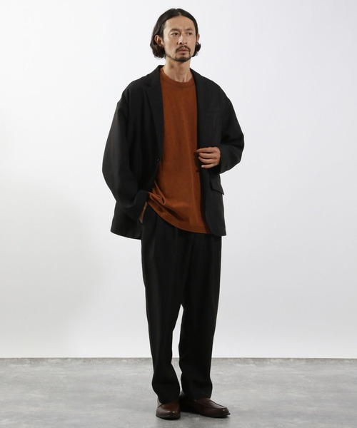 BAYFLOW（ベイフロー）の「[セットアップ可]ドライタッチテーラードジャケット（テーラードジャケット・メンズ・ブラック/ブラウン・MEDIUM/LARGE）」の6枚目の写真