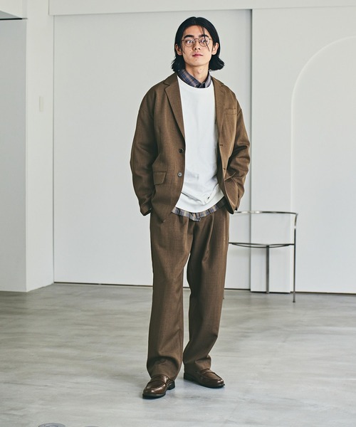 BAYFLOW（ベイフロー）の「[セットアップ可]ドライタッチテーラードジャケット（テーラードジャケット・メンズ・ブラック/ブラウン・MEDIUM/LARGE）」の10枚目の写真