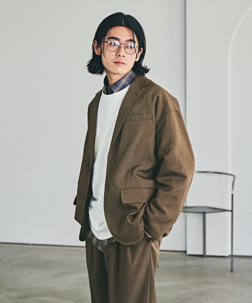 BAYFLOW（ベイフロー）の「[セットアップ可]ドライタッチテーラードジャケット（テーラードジャケット・メンズ・ブラック/ブラウン・MEDIUM/LARGE）」の12枚目の写真