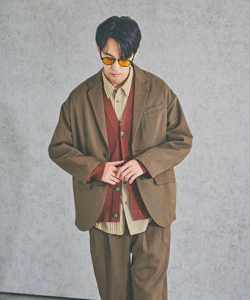 BAYFLOW（ベイフロー）の「[セットアップ可]ドライタッチテーラードジャケット（テーラードジャケット・メンズ・ブラック/ブラウン・MEDIUM/LARGE）」の18枚目の写真