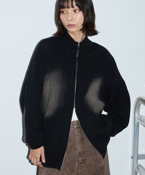 セール】ヴィンテージライク スプレー加工 ダブルジップドライバーズ