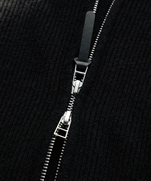 Anchor Smith（アンカー スミス）の「ヴィンテージライク スプレー加工 ダブルジップドライバーズニットジャケット（ニット/セーター・レディース・ブラウン/グレー/ブラック・L/M）」の21枚目の写真