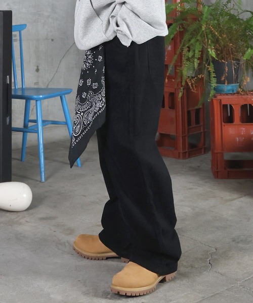 ILL'S(イルズ)の「コーデュロイ ワイドパンツ ユニセックス(その他パンツ・メンズ・ブラウン/ネイビー/ブラック・M/L)」の13枚目の写真