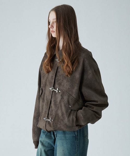 VELNUS（ベルナス）の「【VELNUS】Vintage Make Fireman Hook G-1 Flight Blouson/ヴィンテージメイクファイヤーマンフック合皮G-1フライトブルゾン（ブルゾン・メンズ・ブラック/ブラウン・S/M/L）」の5枚目の写真