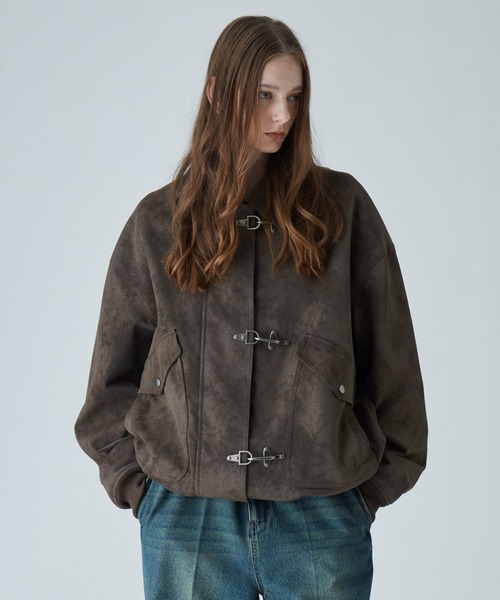 VELNUS（ベルナス）の「【VELNUS】Vintage Make Fireman Hook G-1 Flight Blouson/ヴィンテージメイクファイヤーマンフック合皮G-1フライトブルゾン（ブルゾン・メンズ・ブラック/ブラウン・S/M/L）」の4枚目の写真