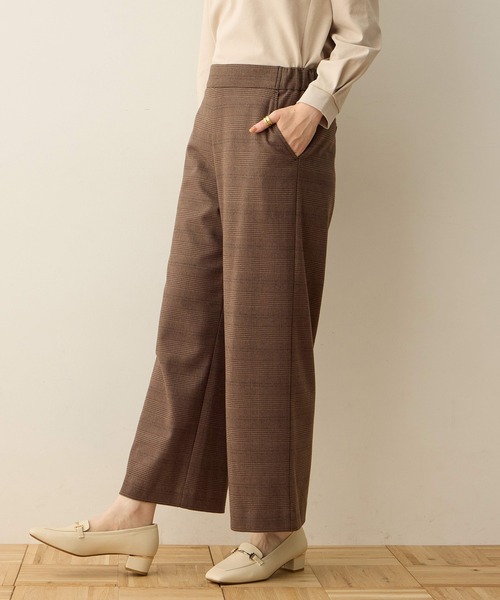 DECOY SINCE 1981（デコイシンスイチキュウハチイチ）の「裏起毛ストレッチワイドパンツ 股下63cm丈【ウエストゴム・大きいサイズあり】（その他パンツ・レディース・チャコールグレー/ブラック/モカ/ネイビー/ブラウン・61/64/67/70/76/80）」の20枚目の写真