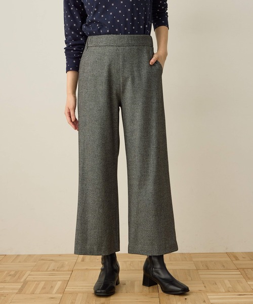 DECOY SINCE 1981（デコイシンスイチキュウハチイチ）の「裏起毛ストレッチワイドパンツ 股下63cm丈【ウエストゴム・大きいサイズあり】（その他パンツ・レディース・チャコールグレー/ブラック/モカ/ネイビー/ブラウン・61/64/67/70/76/80）」の22枚目の写真