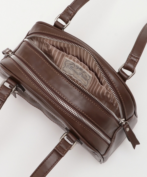 mezzo piano Junior(メゾピアノジュニア)の「リボンポーチつきボストンバッグ(バックパック/リュック・キッズ・ブラウン/ライトベージュ・F)」の7枚目の写真