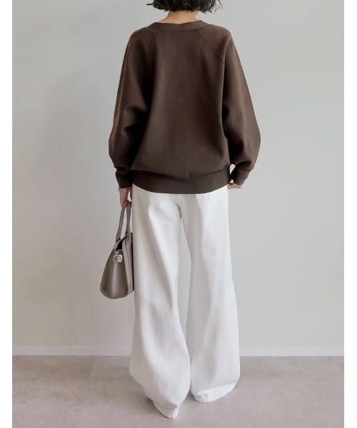 Re:EDIT（リエディ）の「スポンジニットメタルボタンドルマンカーディガン（カーディガン/ボレロ・レディース・ブラック/アイボリー/チャコールグレー/ブラウン/ブルー・MEDIUM/LARGE）」の13枚目の写真