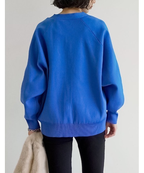 Re:EDIT（リエディ）の「スポンジニットメタルボタンドルマンカーディガン（カーディガン/ボレロ・レディース・ブラック/アイボリー/チャコールグレー/ブラウン/ブルー・MEDIUM/LARGE）」の17枚目の写真