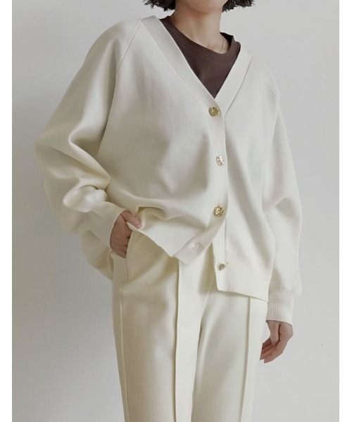Re:EDIT（リエディ）の「スポンジニットメタルボタンドルマンカーディガン（カーディガン/ボレロ・レディース・ブラック/アイボリー/チャコールグレー/ブラウン/ブルー・MEDIUM/LARGE）」の19枚目の写真