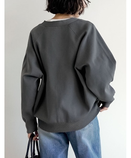 Re:EDIT（リエディ）の「スポンジニットメタルボタンドルマンカーディガン（カーディガン/ボレロ・レディース・ブラック/アイボリー/チャコールグレー/ブラウン/ブルー・MEDIUM/LARGE）」の22枚目の写真