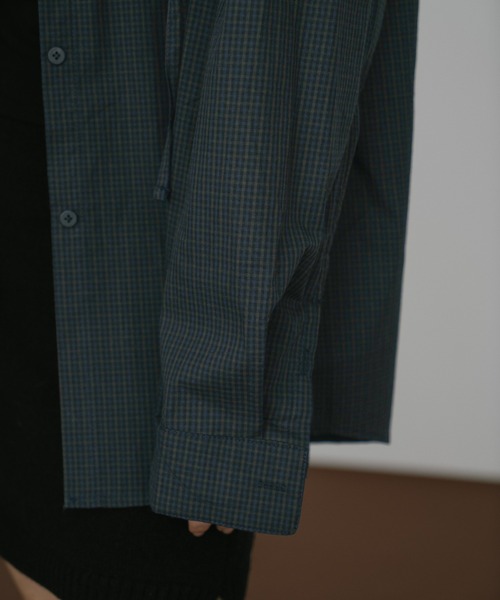 duei（デュイ）の「オーバーサイズチェックフーディーシャツ（シャツ/ブラウス・レディース・ブラウン/ネイビー・FREE）」の10枚目の写真