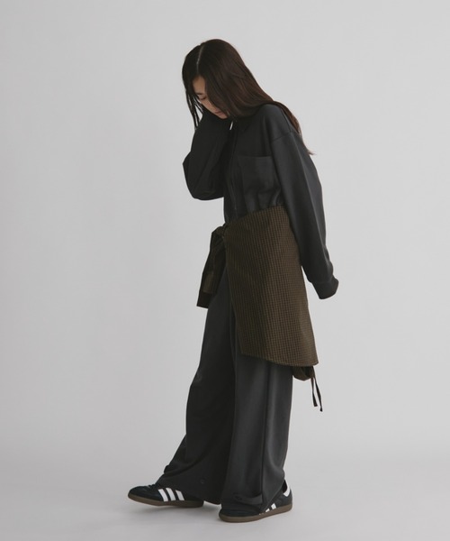 duei（デュイ）の「オーバーサイズチェックフーディーシャツ（シャツ/ブラウス・レディース・ブラウン/ネイビー・FREE）」の14枚目の写真