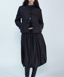 anggae（アンゲ）の「anggae/アンゲ BALLOON PADDED MIDI SKIRT バルーンシルエット ワッシャーナイロン スカート（スカート）」