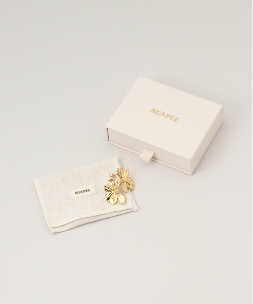 SLOBE IENA（スローブイエナ）の「AGAPEE フラワーピアス MONEA EARRINGS（ピアス（両耳用）・レディース・ゴールド・FREE）」の6枚目の写真