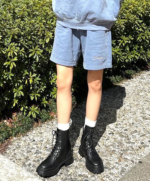 INTERPLAY（インタープレイ）の「【INTERPLAY】Script EMB. LOGO Garment Dyed 6.4 oz Sweat Shorts（その他パンツ・レディース・アイボリー/ブラック/ブルー・MEDIUM）」の10枚目の写真