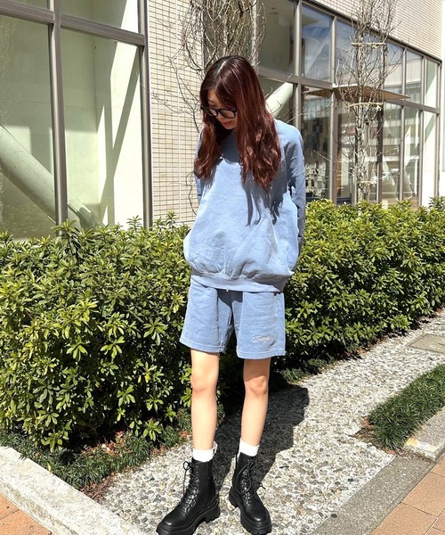 INTERPLAY（インタープレイ）の「【INTERPLAY】Script EMB. LOGO Garment Dyed 6.4 oz Sweat Shorts（その他パンツ・レディース・アイボリー/ブラック/ブルー・MEDIUM）」の13枚目の写真