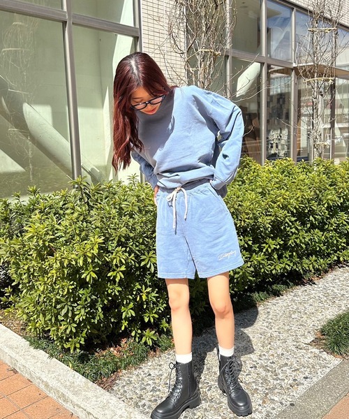 INTERPLAY（インタープレイ）の「【INTERPLAY】Script EMB. LOGO Garment Dyed 6.4 oz Sweat Shorts（その他パンツ・レディース・アイボリー/ブラック/ブルー・MEDIUM）」の14枚目の写真