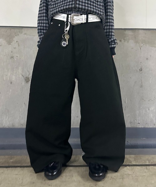 kutir（クティール）の「ASSORTED RIPSTOP DESIGN BAGGY DUCK PANT／アソートリップストップデザインバギーダックパンツ（その他パンツ・メンズ・ブラック/カーキ・SMALL/MEDIUM/LARGE）」の2枚目の写真