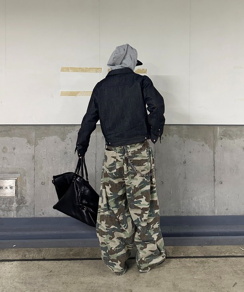 kutir（クティール）の「ASSORTED RIPSTOP DESIGN BAGGY DUCK PANT／アソートリップストップデザインバギーダックパンツ（その他パンツ・メンズ・ブラック/カーキ・SMALL/MEDIUM/LARGE）」の10枚目の写真