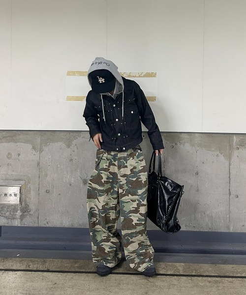 kutir（クティール）の「ASSORTED RIPSTOP DESIGN BAGGY DUCK PANT／アソートリップストップデザインバギーダックパンツ（その他パンツ・メンズ・ブラック/カーキ・SMALL/MEDIUM/LARGE）」の9枚目の写真